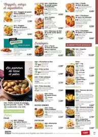 Catalogue Thiriet page 35: 85305 Morceaux de filet de poulet panés épicés €5,99, 4 Panés de filets de poulet €6,95