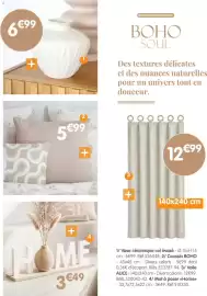 Catalogue b&m page 19: Vase céramique col évasé 140x240 cm €12,99, Le plaid €3,49