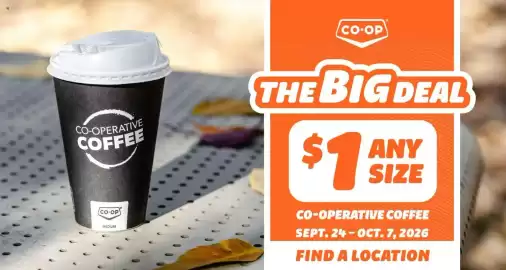 Co-op flyer week 40 Page 7: Co-op co-operative coffee €1,00