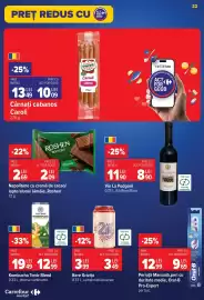 Catalog Carrefour Market Pagină 22: Roshen napolitane cu cremă de cacao €2,09, Bere Grivita €3,49
