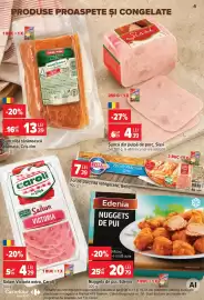 Catalog Carrefour Market Pagină 4: Sissi șuncă din pulpa de porc €4,39, Caroli salam victoria extra €4,29