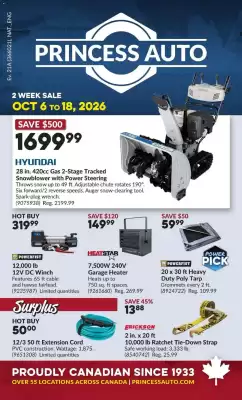 Princess Auto (valid until 18-10)