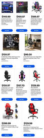 Walmart flyer Page 10: Gtracing gtwd-200 ergonomic gaming chair with adjustable pillows €159,97