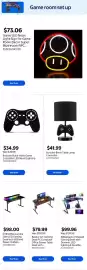 Walmart flyer Page 9: Bouclair Black Video Game Controller LED Mural Lighting €34,99, IMGadgets Z-Shaped Gaming Desk €99,96