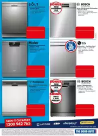The Good Guys catalogue week 40 Page 13: Bosch Series 4 Built-Under Dishwasher, Sôlt Freestanding Dishwasher
