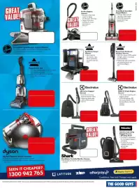 The Good Guys catalogue week 40 Page 23: Electrolux PURE C9 Origin Bagless Vacuum, Electrolux 600 Series Bagged Vacuum