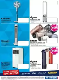 The Good Guys catalogue week 40 Page 25: Shark ChillPill 3-in-1 Fan, Dyson Hushjet Mini Cool