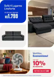 Catálogo Casas Bahia Página 4: Sofá 4 Lugares Linoforte no pix por apenas R$1.799 Ventilou, Economizou! com até* 10% de