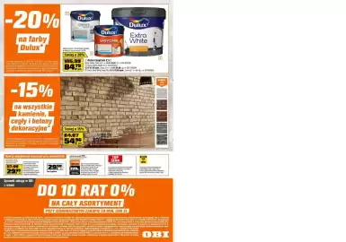OBI gazetka Strona 7: -20% na farby Dulux * *Promocja obowiązuje od 30.09 do 20.10.2026 r., nie dłużej jednak niż do