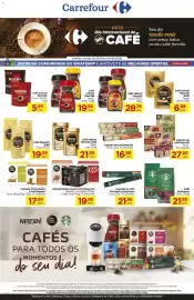 Folheto Carrefour Página 1: Cápsula de café Nescafé Tipos €27,90, Café Starbucks Tipos €21,99
