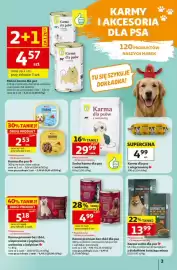 Auchan gazetka Strona 3: Karma premium bez zbóż Auchan €5,18, Karma dla psa Auchan Terrine €2,53
