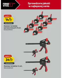 Castorama gazetka Strona 18: Zestaw ścisków 4 szt. Forge Steel €34,98, Zestaw ścisków sprężynowych 8 szt. Forge Steel €14,98