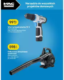 Castorama gazetka Strona 8: Odkurzacz dmuchawa spalinowa Mac Allister €598,00, Wiertarkowkrętarka Mac Allister €99,98