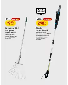 Castorama gazetka Strona 7: Pilarka na wysięgniku Mac Allister €298,00, Grabie do liści metalowe regulowane €19,98
