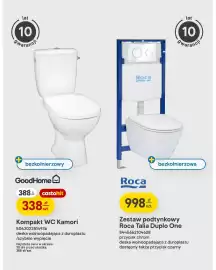 Castorama gazetka Strona 15: Kompakt Wc Kamori GoodHome €338,00, Zestaw podtynkowy Roca Talia Duplo One €998,00