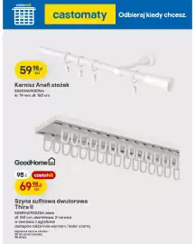 Castorama gazetka Strona 4: Karnisz Anafi stożek €59,98, Szyna sufitowa dwutorowa Thira Ii GoodHome €69,98