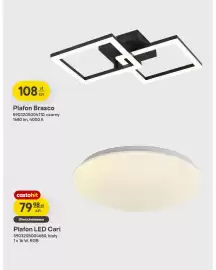 Castorama gazetka Strona 7: Plafon LED Cari €79,98, Plafon Brasco €108,00