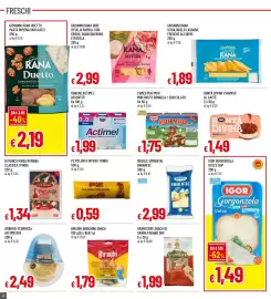 Volantino Famila Superstore Pagina 8: Danone Actimel assortiti €1,99, PZ polenta intera tonda €0,59