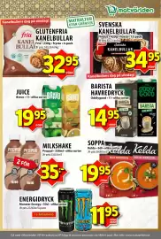 Matvärlden Tensta reklamblad vecka 40 Sida 6: JUICE €19,95, GLUTENFRIA KANELBULLAR €32,95