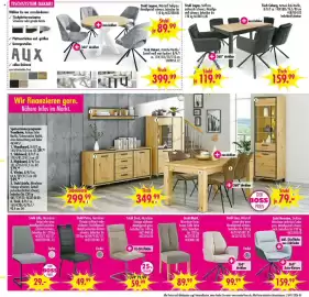 Möbel Boss Prospekt Seite 5: Stuhl Matti, Microfaser Texas braun, Füße Eiche natur €89,99, Stuhl Novalee €159,99