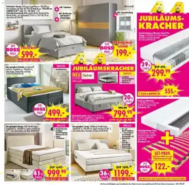Möbel Boss Prospekt Seite 9: Boxspringbett Sarah €1.199,00, Boxspringbett Orlando €499,00