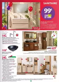 Catalogue Mr Bricolage page 13: Meuble de salle de bain à suspendre €99,00, VIETNAM Vasque ronde €119,00