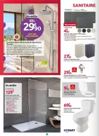 Catalogue Mr Bricolage page 14: TENDANCE Tapis de salle de bain effet vague €4,90, WIROUN Abattant WC Néon €9,90
