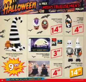 Catalogue Trafic page 10: GNOME HALLOWEEN €14,99, RUGGSUN PAILLASSON FLANELLE HALLOWEEN €3,99