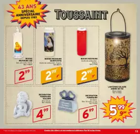 Catalogue Trafic page 13: BOUGIE NEUVAINESAINTERITA €2,99, SOLAIRE Décoration funéraire €4,99