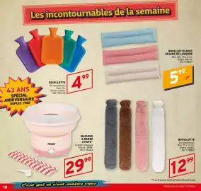 Catalogue Trafic page 18: BOUILLLOTTE AVEC GRAINS DE LAVANDE €5,99, PRINCESS MACHINE A BARBE A PAPA €29,99