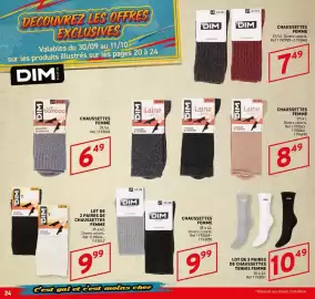 Catalogue Trafic page 24: DIM Chaussettes femme €9,99, DIM Chaussettes tennis femme €10,49