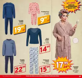 Catalogue Trafic page 29: PYJAMA FILLE €9,99, PYJAMA HOMME €19,99