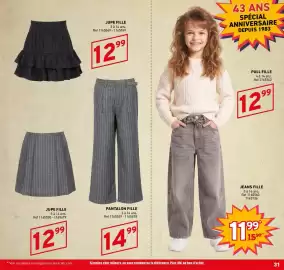 Catalogue Trafic page 31: JUPE FILLE €12,99, PANTALON FILLE €14,99