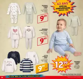 Catalogue Trafic page 34: LOT DE 2 SWEATS BEBE €9,99, ENSEMBLE 2 PIECES BEBE €9,99