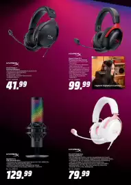 MediaMarkt Prospekt woche 40 Seite 7: HyperX Cloud III Weiß-Rosa Gaming-Kopfhörer €79,99