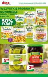 Dino gazetka tydzień 40 Strona 8: Ogórki kanapkowe €5,49, Sałatka obiadowa buraczki z papryką WaldiBen €3,49