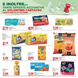 Volantino Carni e Affini Supermercati Pagina 19: Snack Village Tortillas chips €2,99, Yonkers Snack al Formaggio €1,49