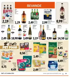 Volantino Madis Pagina 13: Tanqueray London Dry Gin €14,50, Raffo birra lavorazione grezza €1,29