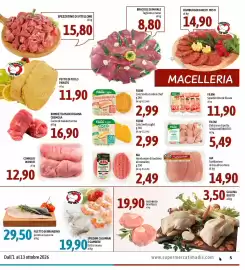 Volantino Madis Pagina 5: AIA Sottilissime di fesa di tacchino €14,90, Braciole di maiale €8,80