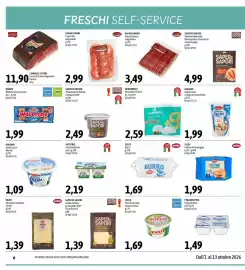 Volantino Madis Pagina 6: Saper di Sapori Salmone Norvegese al naturale per carpaccio €4,99, Burro Selex €1,69