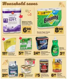 Quality Foods flyer week 40 Page 14: Finish Quantum Ultimate Dishwasher Detergent €24,99, Bounty Paper Towels €8,99