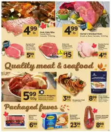 Quality Foods flyer week 40 Page 5: Clear Ocean Large Scallops €8,99, Dungeness Crab Cluster, Cooked €3,99