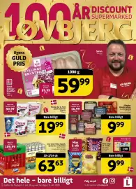 Løvbjerg tilbudsavis uge 40 Side 1: Coca Cola, Fanta, Squash, Sprite Zero el. Ramlösa €63,63, Cheasy skyr €19,99