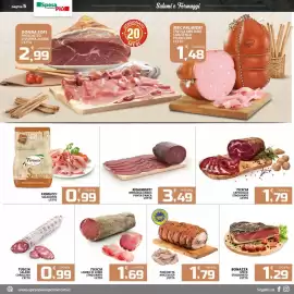 Volantino SpesaPiù Supermercati Pagina 5: Tuscia lombo di suino stagionato €1,69, Porchetta Ariccia IGP €1,79