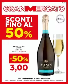 Volantino Gran mercato Pagina 1: Prosecco Doc Zonin extra dry €3,00