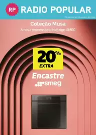 Folheto Radio Popular Página 1: RP RADIO POPULAR Coleção Musa 29 setembro a 19 outubro de 2026 A nova expressão do design