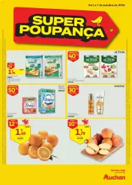 Folheto Auchan semana 40 Página 1: Queijo Flamengo Agros €1,94, Pantene hair glowtox
