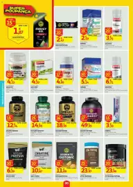 Folheto Auchan semana 40 Página 20: Melatonina forte €3,39, Goldnutrition supreme gainer morango €49,99