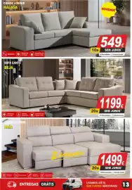 Folheto BragaJAV Página 13: Sofá canto beja €1.199,00, Chaise longue málagua €549,00