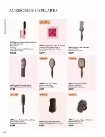 Catálogo Oriflame Página 146: Novo escova soft cushion €4,99, Novo escova power paddle €5,99